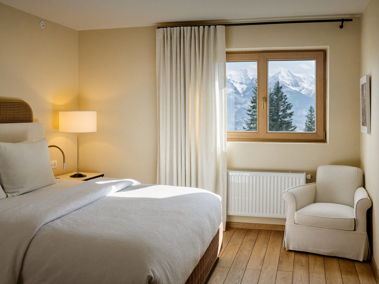 Studio impeccable aux tons crème, Le Pied-à-Terre